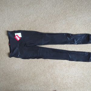 Spanx Black Faux Leather Leggings - S/P